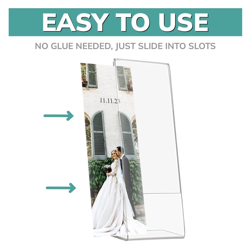 pbf PHOTO BOOTH FRAMES Photo Booth Frames - Plastic Photo Booth Frames with Inserts 2x6 Slanted L Photo Strip Value Pack (100 Pack) - Image 5